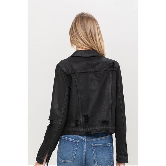 PRICE DROP Dylan Black Coated Distressed Jacket - Picture 6 of 9